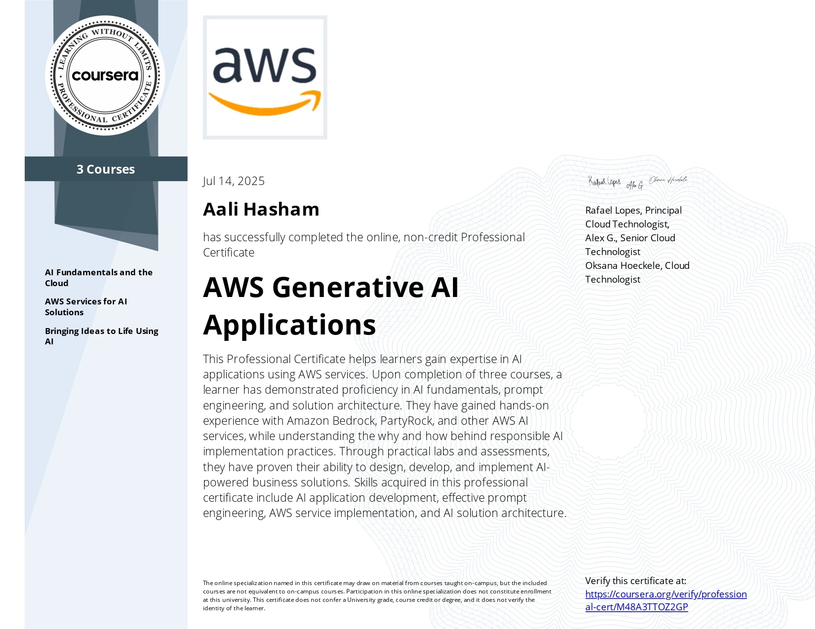 AWS Generative AI Applications